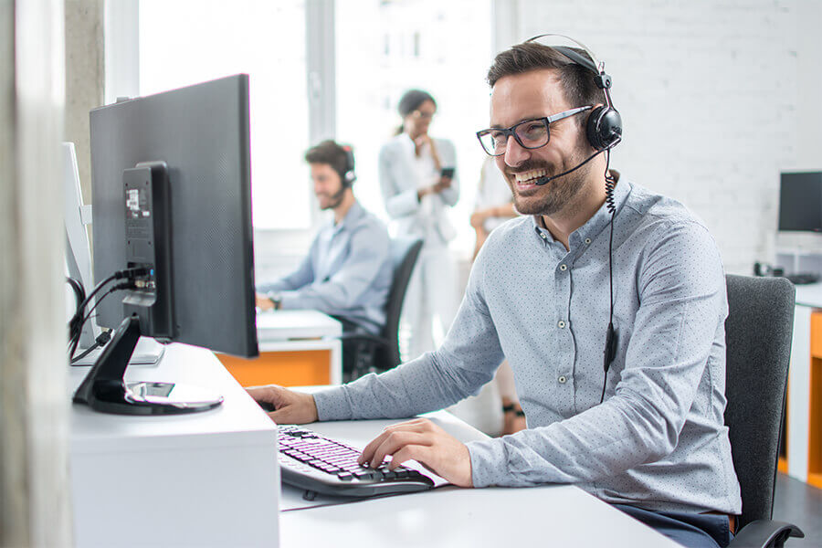 IT support professional working at Quercus IT in Edmonton